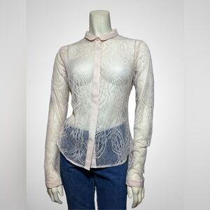 NWT Marciano Pink Lace Top